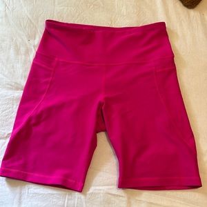 Hot pink bike shorts